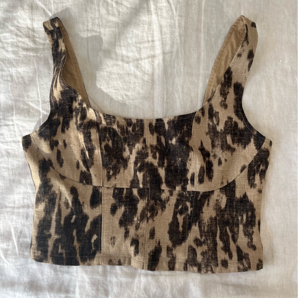 Banana Republic Cropped Linen Bustier